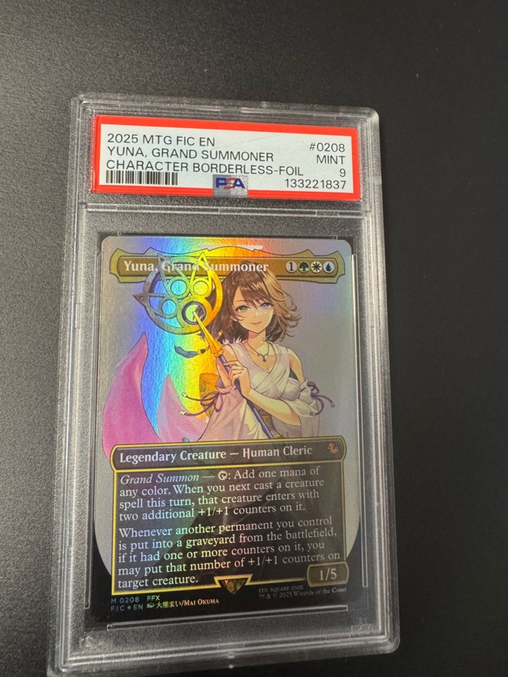 Yuna, Grand Summoner Foil MTG Character Borderless - Holographic